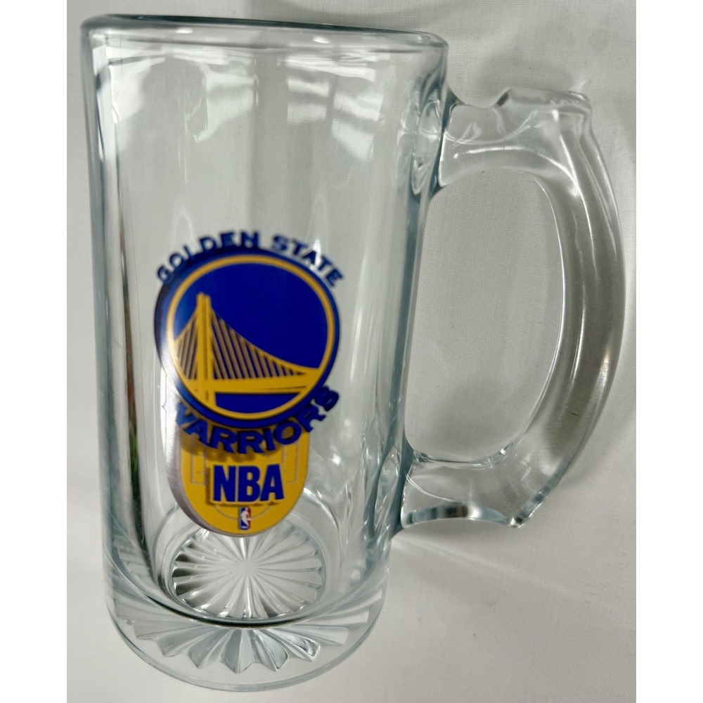 Golden State Warriors NBA Sports Vault Glass Beer Mug‎ Stein 16oz NEW Unused